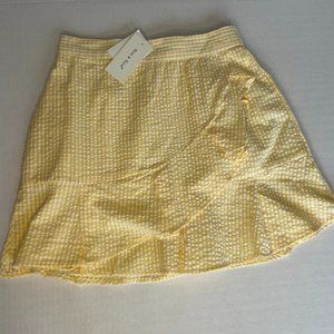 NEW Yellow Gingham Skirt Size Small